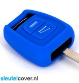 Autosleutel Hoesje geschikt voor Opel - SleutelCover - Silicone Autosleutel Cover - Sleutelhoesje Blauw