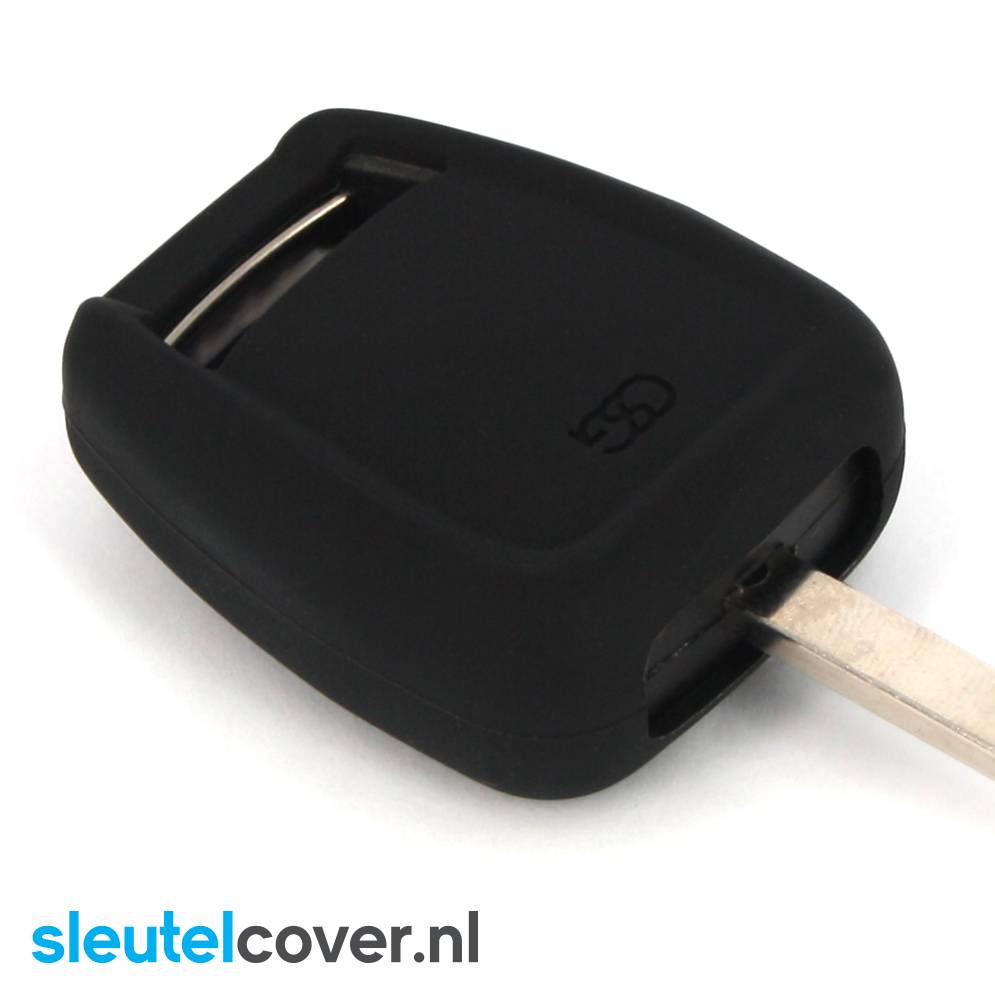 Autosleutel Hoesje geschikt voor Opel - SleutelCover - Silicone Autosleutel Cover - Sleutelhoesje Zwart