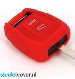 Autosleutel Hoesje geschikt voor Opel - SleutelCover - Silicone Autosleutel Cover - Sleutelhoesje Rood