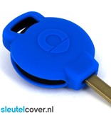 Autosleutel Hoesje geschikt voor Smart - SleutelCover - Silicone Autosleutel Cover - Sleutelhoesje Blauw