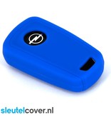 Autosleutel Hoesje geschikt voor Opel - SleutelCover - Silicone Autosleutel Cover - Sleutelhoesje Blauw