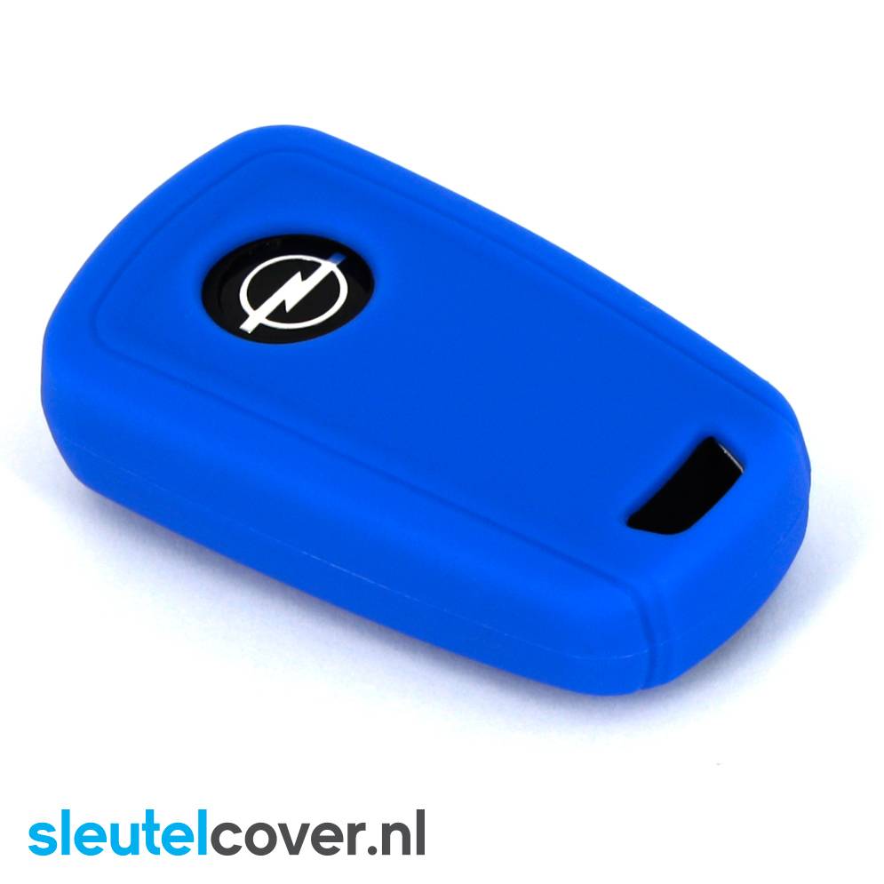 Autosleutel Hoesje geschikt voor Opel - SleutelCover - Silicone Autosleutel Cover - Sleutelhoesje Blauw