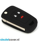 Autosleutel Hoesje geschikt voor Opel - SleutelCover - Silicone Autosleutel Cover - Sleutelhoesje Zwart