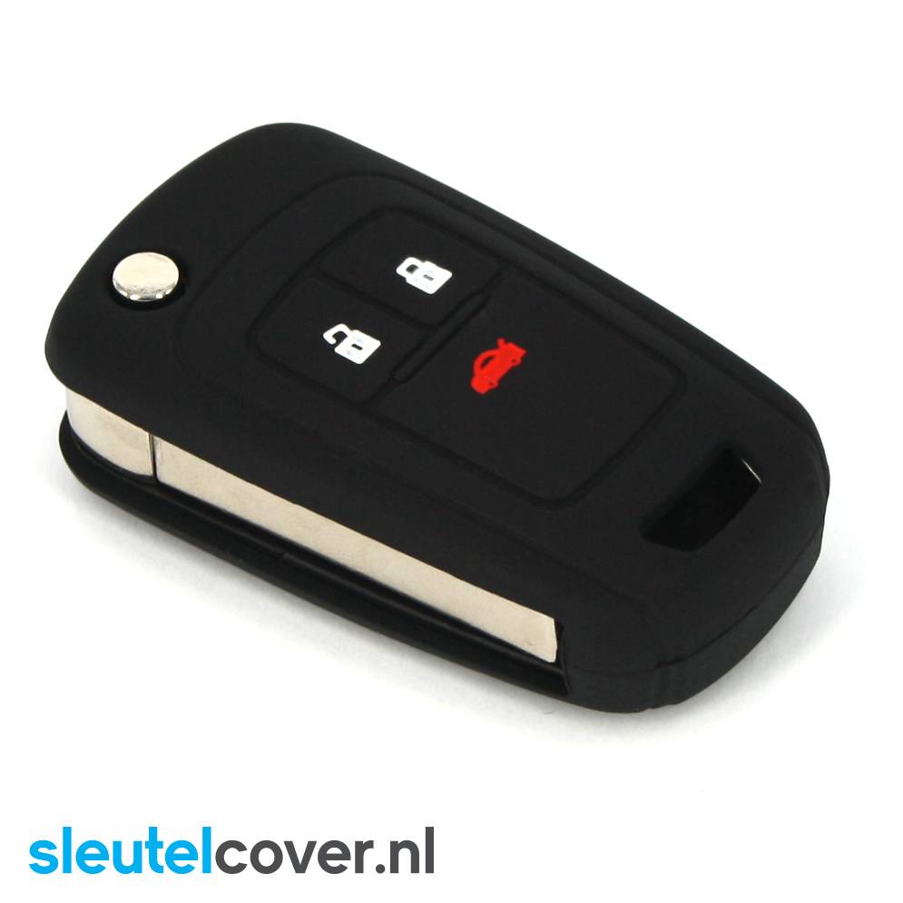 Autosleutel Hoesje geschikt voor Opel - SleutelCover - Silicone Autosleutel Cover - Sleutelhoesje Zwart