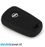 Autosleutel Hoesje geschikt voor Opel - SleutelCover - Silicone Autosleutel Cover - Sleutelhoesje Zwart