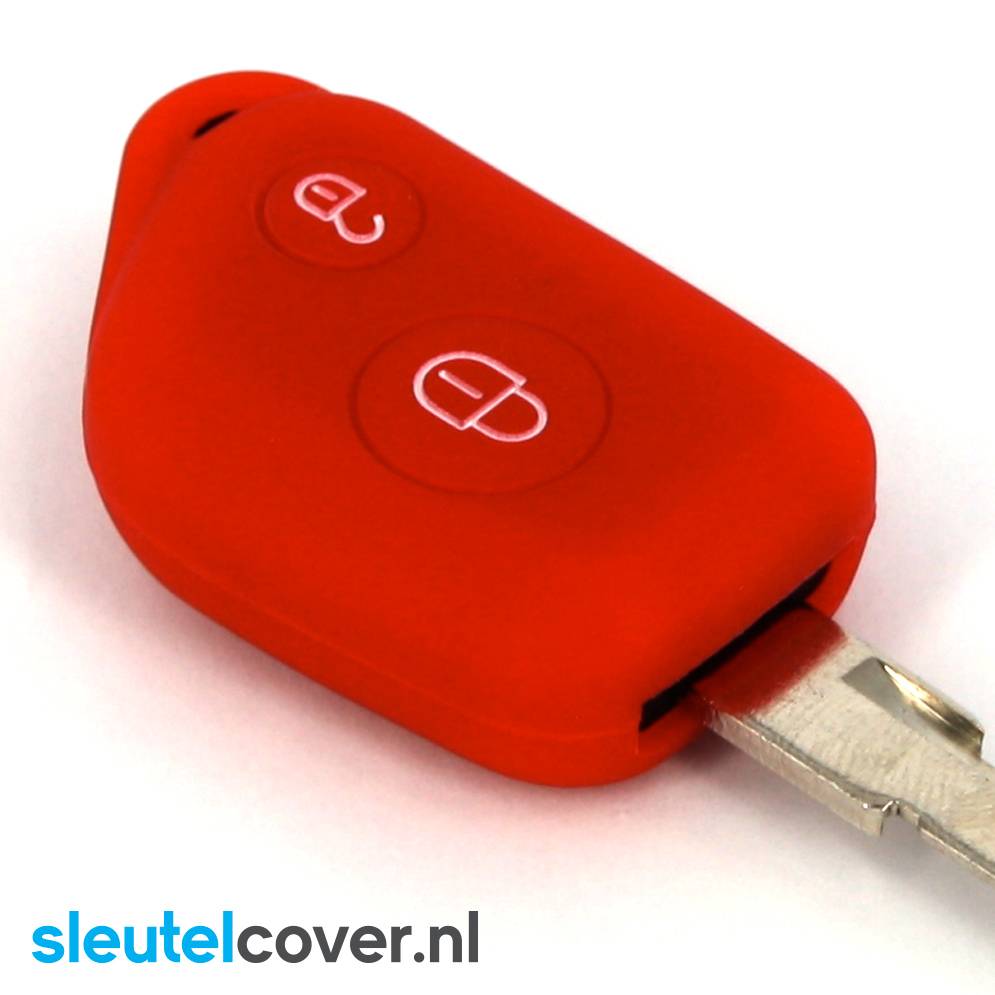 Autosleutel Hoesje geschikt voor Peugeot - SleutelCover - Silicone Autosleutel Cover - Sleutelhoesje Rood