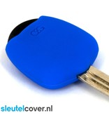 Autosleutel Hoesje geschikt voor Mitsubishi - SleutelCover - Silicone Autosleutel Cover - Sleutelhoesje Blauw