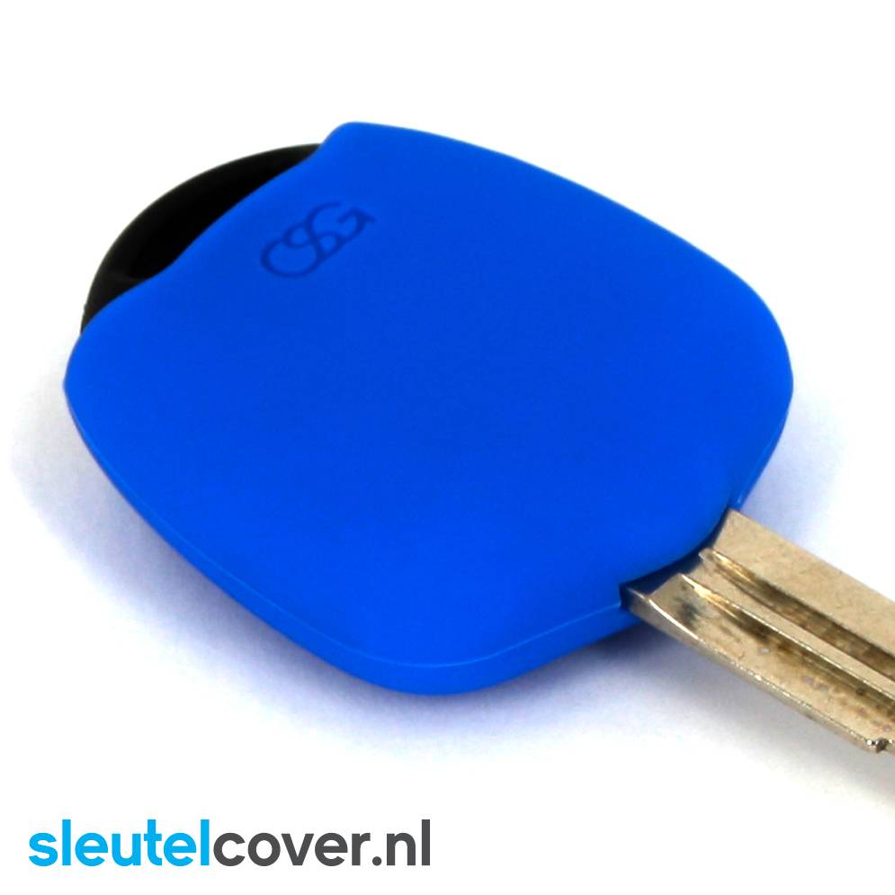 Autosleutel Hoesje geschikt voor Mitsubishi - SleutelCover - Silicone Autosleutel Cover - Sleutelhoesje Blauw