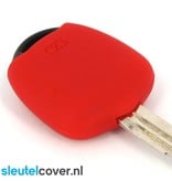 Autosleutel Hoesje geschikt voor Mitsubishi - SleutelCover - Silicone Autosleutel Cover - Sleutelhoesje Rood