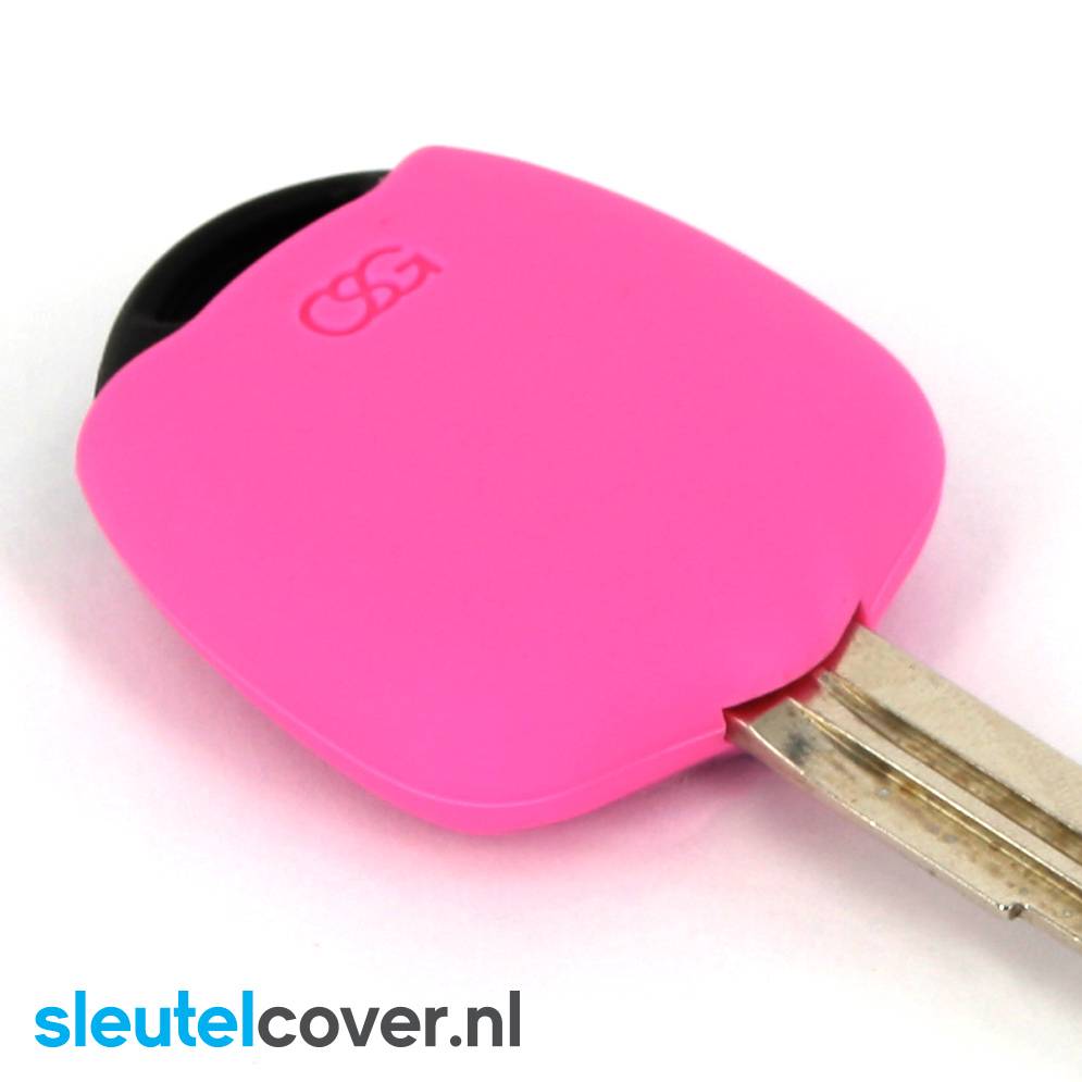 Autosleutel Hoesje geschikt voor Mitsubishi - SleutelCover - Silicone Autosleutel Cover - Sleutelhoesje Roze