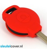 Autosleutel Hoesje geschikt voor Smart - SleutelCover - Silicone Autosleutel Cover - Sleutelhoesje Rood