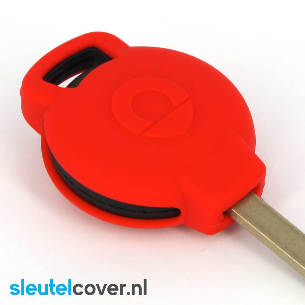 Autosleutel Hoesje geschikt voor Smart - SleutelCover - Silicone Autosleutel Cover - Sleutelhoesje Rood