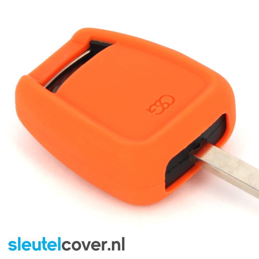 Autosleutel Hoesje geschikt voor Opel - SleutelCover - Silicone Autosleutel Cover - Sleutelhoesje Oranje