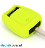 Autosleutel Hoesje geschikt voor Opel - SleutelCover - Silicone Autosleutel Cover - Sleutelhoesje Lime groen