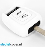 Autosleutel Hoesje geschikt voor Opel - SleutelCover - Silicone Autosleutel Cover - Sleutelhoesje Wit