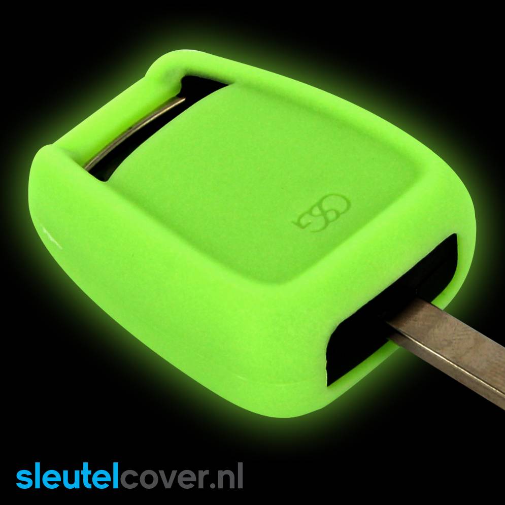 Autosleutel Hoesje geschikt voor Opel - SleutelCover - Silicone Autosleutel Cover - Sleutelhoesje Glow in the dark / Lichtgevend