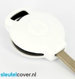 Autosleutel Hoesje geschikt voor Smart - SleutelCover - Silicone Autosleutel Cover - Sleutelhoesje Wit