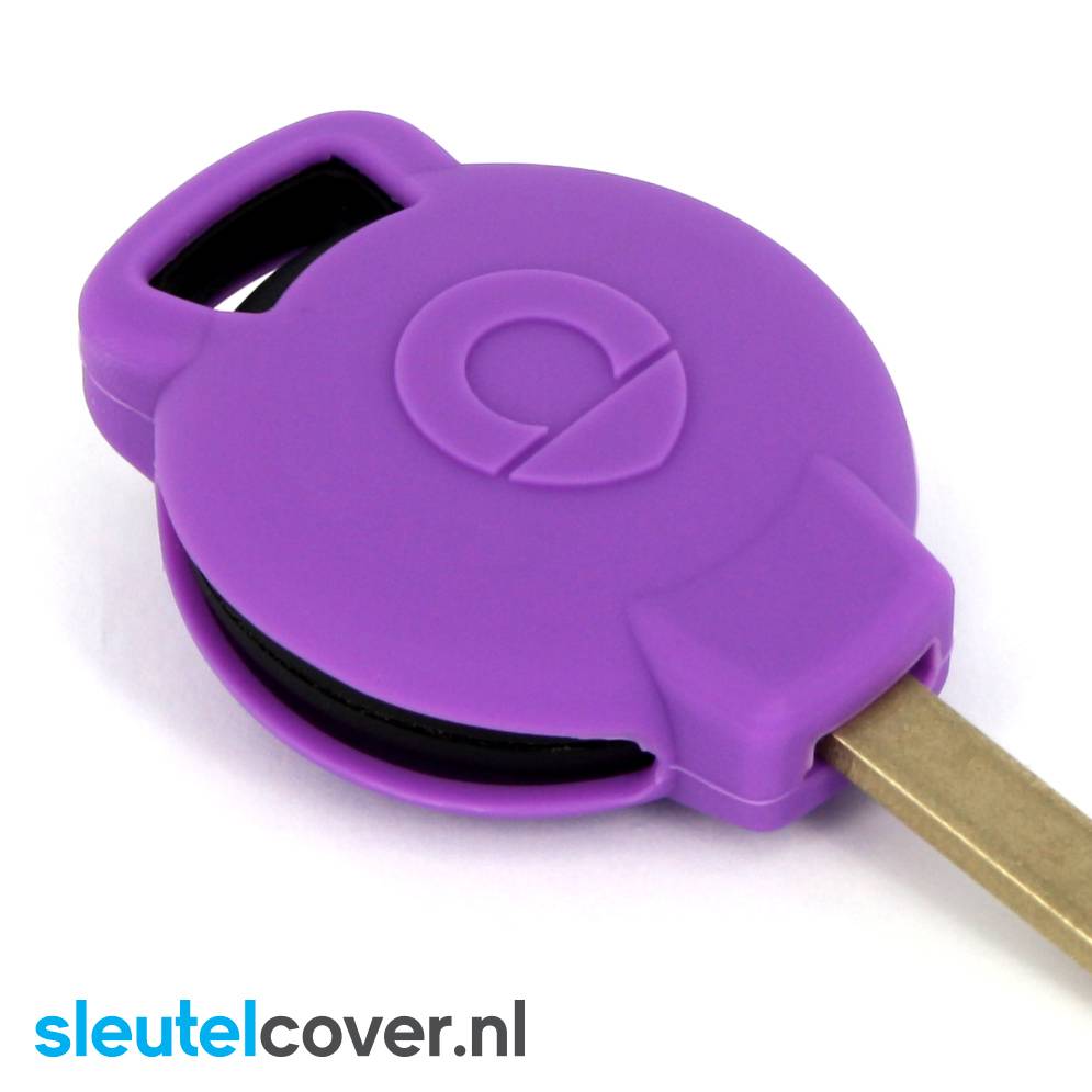 Autosleutel Hoesje geschikt voor Smart - SleutelCover - Silicone Autosleutel Cover - Sleutelhoesje Paars