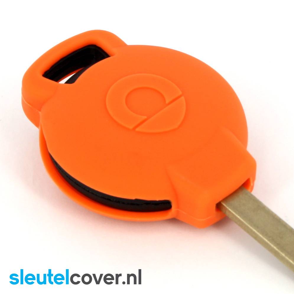 Autosleutel Hoesje geschikt voor Smart - SleutelCover - Silicone Autosleutel Cover - Sleutelhoesje Oranje