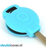 Autosleutel Hoesje geschikt voor Smart - SleutelCover - Silicone Autosleutel Cover - Sleutelhoesje Lichtblauw