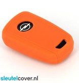 Autosleutel Hoesje geschikt voor Opel - SleutelCover - Silicone Autosleutel Cover - Sleutelhoesje Oranje