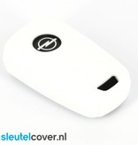 Opel SleutelCover - Wit / Silicone sleutelhoesje / beschermhoesje autosleutel