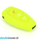 Autosleutel Hoesje geschikt voor Ford - SleutelCover - Silicone Autosleutel Cover - Sleutelhoesje Lime groen