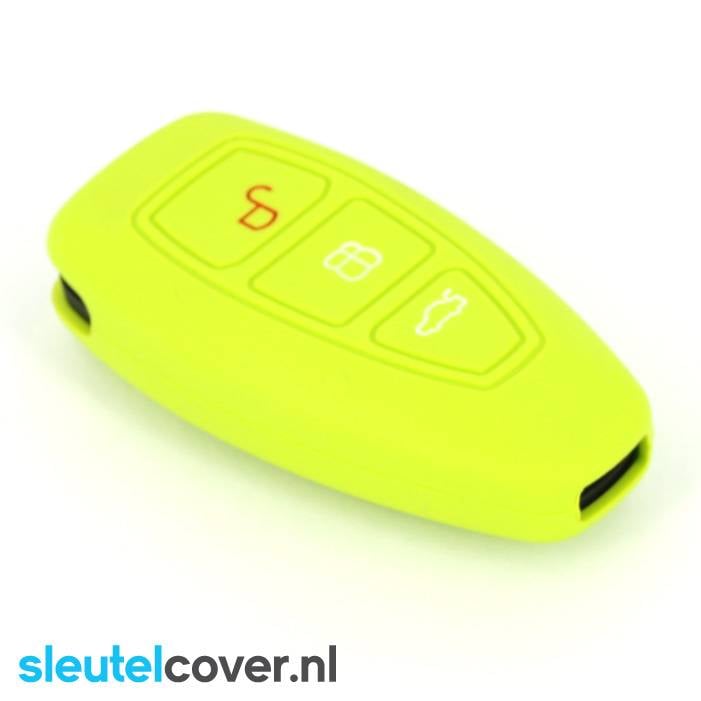 Autosleutel Hoesje geschikt voor Ford - SleutelCover - Silicone Autosleutel Cover - Sleutelhoesje Lime groen