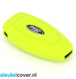 Autosleutel Hoesje geschikt voor Ford - SleutelCover - Silicone Autosleutel Cover - Sleutelhoesje Lime groen