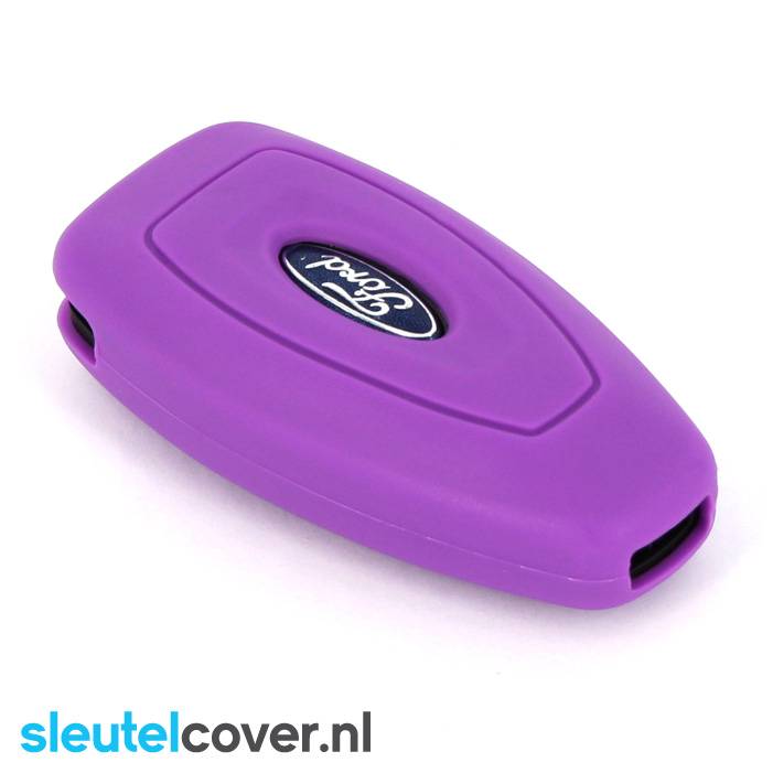 Autosleutel Hoesje geschikt voor Ford - SleutelCover - Silicone Autosleutel Cover - Sleutelhoesje Paars