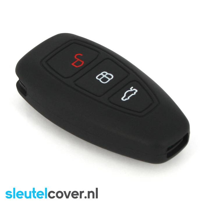 Autosleutel Hoesje geschikt voor Ford - SleutelCover - Silicone Autosleutel Cover - Sleutelhoesje Zwart