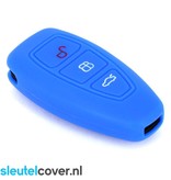 Autosleutel Hoesje geschikt voor Ford - SleutelCover - Silicone Autosleutel Cover - Sleutelhoesje Blauw