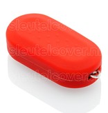 Autosleutel Hoesje geschikt voor Fiat - SleutelCover - Silicone Autosleutel Cover - Sleutelhoesje Rood