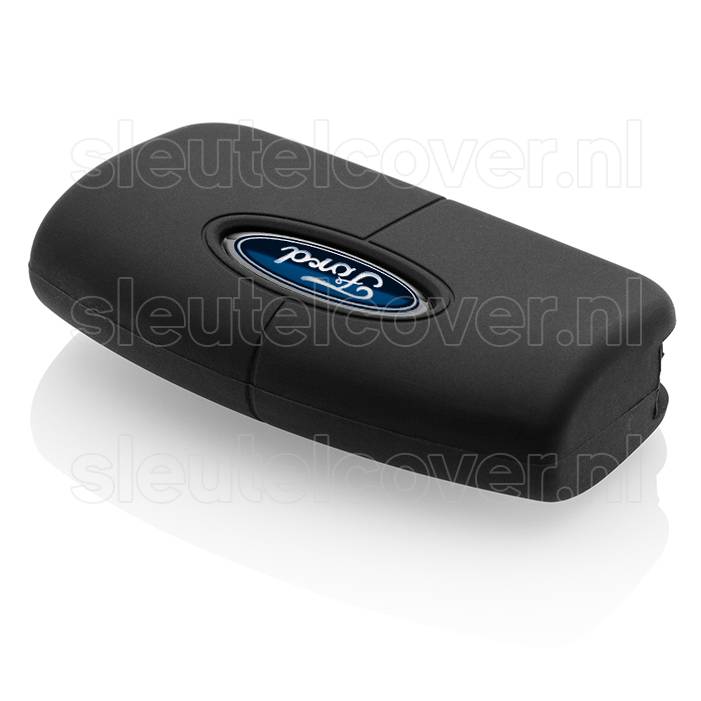 Autosleutel Hoesje geschikt voor Ford - SleutelCover - Silicone Autosleutel Cover - Sleutelhoesje Zwart