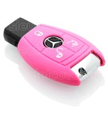 Autosleutel Hoesje geschikt voor Mercedes - SleutelCover - Silicone Autosleutel Cover - Sleutelhoesje Roze