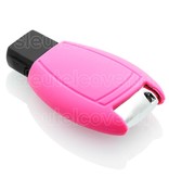 Autosleutel Hoesje geschikt voor Mercedes - SleutelCover - Silicone Autosleutel Cover - Sleutelhoesje Roze