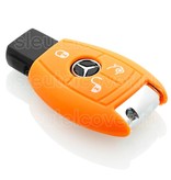 Autosleutel Hoesje geschikt voor Mercedes - SleutelCover - Silicone Autosleutel Cover - Sleutelhoesje Oranje