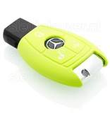 Autosleutel Hoesje geschikt voor Mercedes - SleutelCover - Silicone Autosleutel Cover - Sleutelhoesje Lime groen