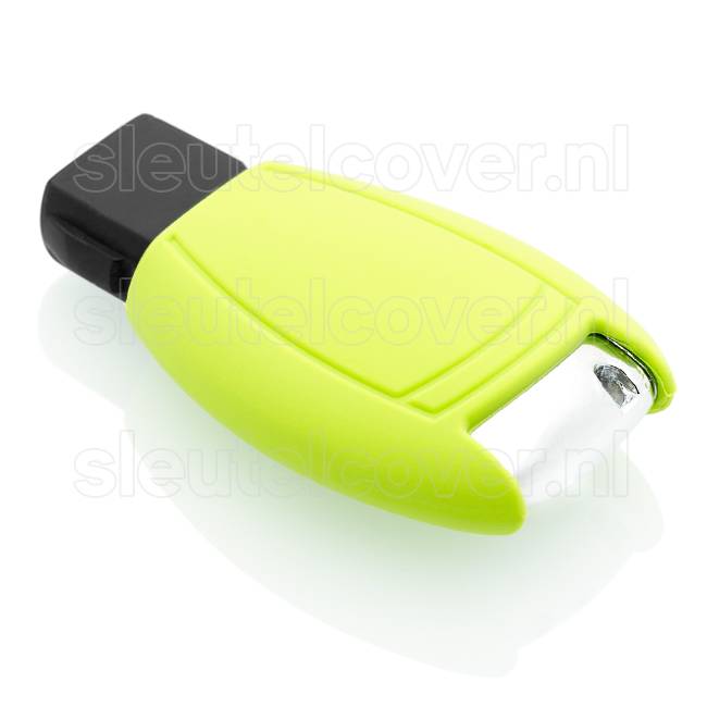 Autosleutel Hoesje geschikt voor Mercedes - SleutelCover - Silicone Autosleutel Cover - Sleutelhoesje Lime groen