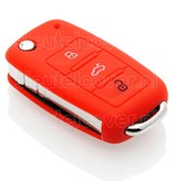 Autosleutel Hoesje geschikt voor Seat - SleutelCover - Silicone Autosleutel Cover - Sleutelhoesje Rood