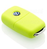 Autosleutel Hoesje geschikt voor Volkswagen / VW - SleutelCover - Silicone Autosleutel Cover - Sleutelhoesje Lime groen