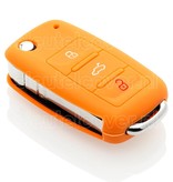 Autosleutel Hoesje geschikt voor Volkswagen / VW - SleutelCover - Silicone Autosleutel Cover - Sleutelhoesje Oranje