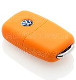 Autosleutel Hoesje geschikt voor Volkswagen / VW - SleutelCover - Silicone Autosleutel Cover - Sleutelhoesje Oranje