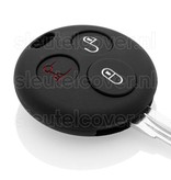 Autosleutel Hoesje geschikt voor Smart - SleutelCover - Silicone Autosleutel Cover - Sleutelhoesje Zwart