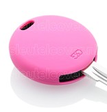 Autosleutel Hoesje geschikt voor Smart - SleutelCover - Silicone Autosleutel Cover - Sleutelhoesje Roze