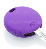 Autosleutel Hoesje geschikt voor Smart - SleutelCover - Silicone Autosleutel Cover - Sleutelhoesje Paars