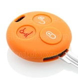 Autosleutel Hoesje geschikt voor Smart - SleutelCover - Silicone Autosleutel Cover - Sleutelhoesje Oranje