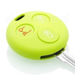 Autosleutel Hoesje geschikt voor Smart - SleutelCover - Silicone Autosleutel Cover - Sleutelhoesje Lime groen