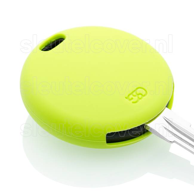 Autosleutel Hoesje geschikt voor Smart - SleutelCover - Silicone Autosleutel Cover - Sleutelhoesje Lime groen