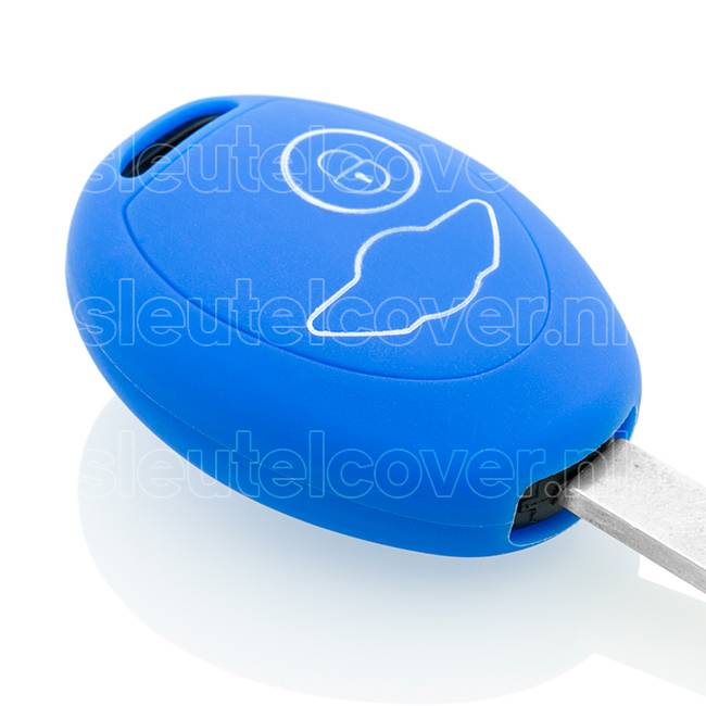 Autosleutel Hoesje geschikt voor Mini - SleutelCover - Silicone Autosleutel Cover - Sleutelhoesje Blauw